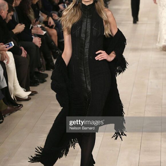 Ralph Lauren Fall 2015 Runway Collection Black Cashmere Boucle Fringe Cardigan - Picture 13 of 17